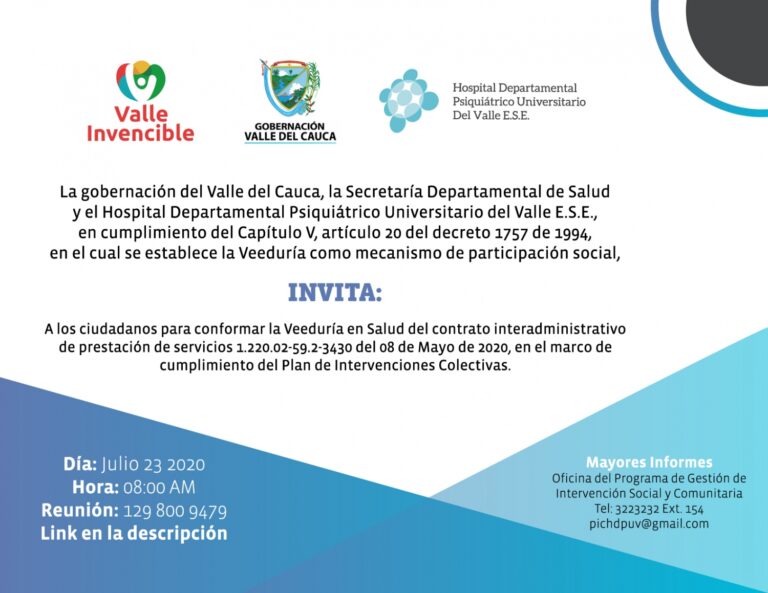 Invitación Veeduria 2020