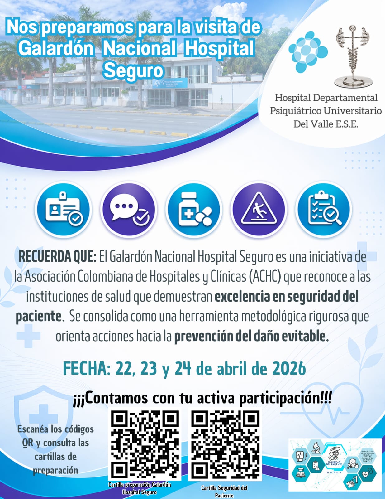 Nos preparamos para la visita de Galardón Nacional Hospital Seguro